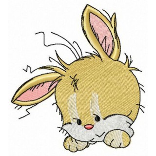 Sad little bunny embroidery design - Embroidery Design