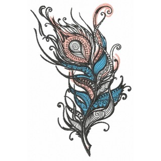 Feather 34 embroidery design - Embroidery Design
