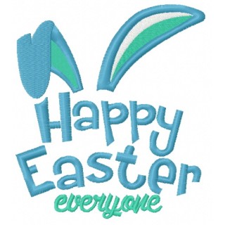 Happy Easter everyone embroidery design - Embroidery Design