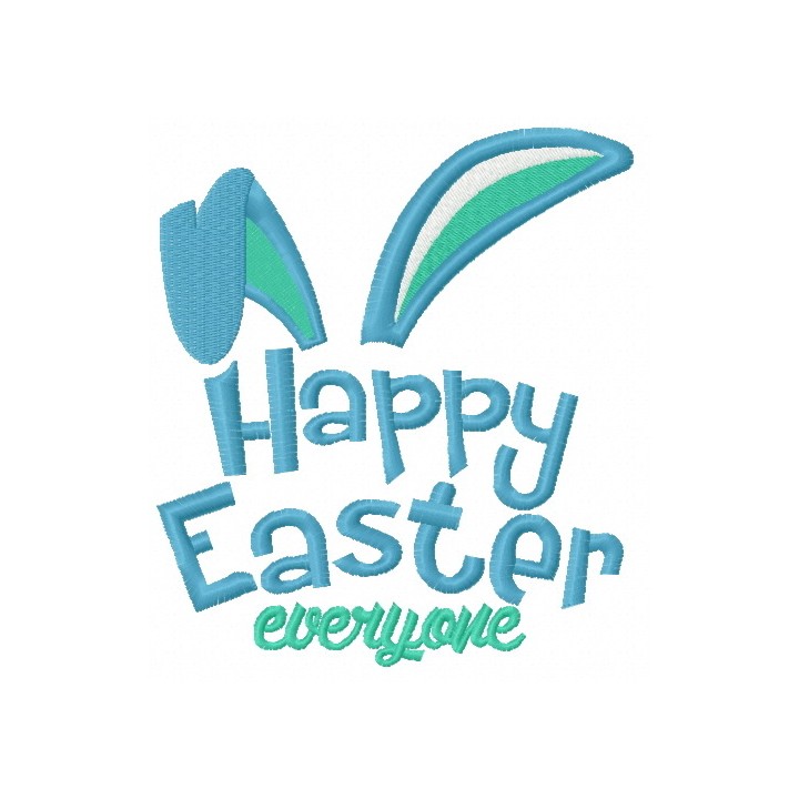 Happy Easter everyone embroidery design - Embroidery Design
