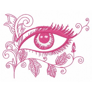 Fancy eye embroidery design - Embroidery Design