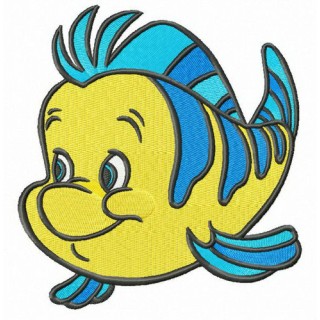 Flounder friend embroidery design - Embroidery Design