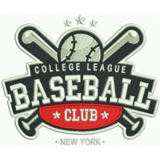 College league baseball club embroidery design - Embroidery Design