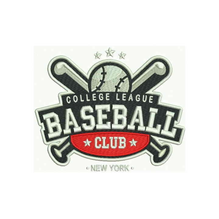 College league baseball club embroidery design - Embroidery Design