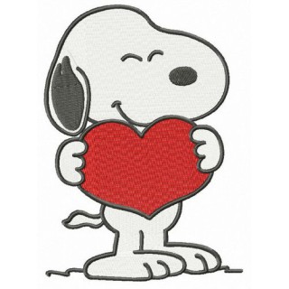 Snoopy I love you embroidery design - Embroidery Design