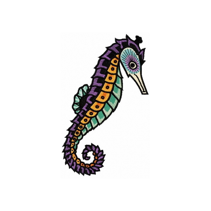 Sea horse 5 embroidery design - Embroidery Design