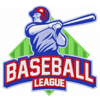Baseball league embroidery design - Embroidery Design