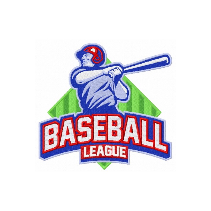 Baseball league embroidery design - Embroidery Design