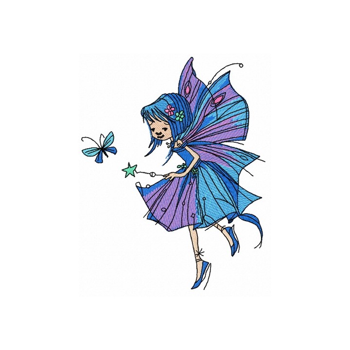 Night fairy embroidery design - Embroidery Design