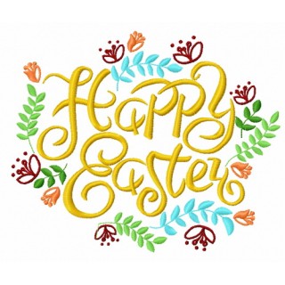 Happy Easter 3 embroidery design - Embroidery Design