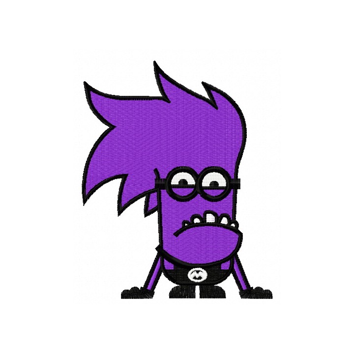Purple Minion 7 embroidery design - Embroidery Design