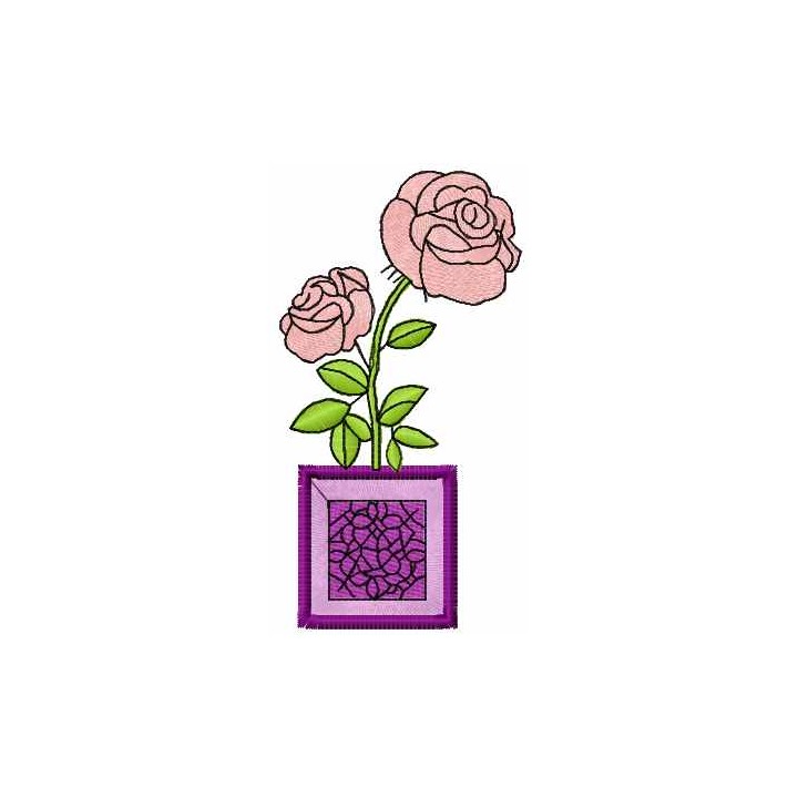 Rose box embroidery design - Embroidery Design
