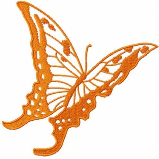 Orange butterfly embroidery design - Embroidery Design