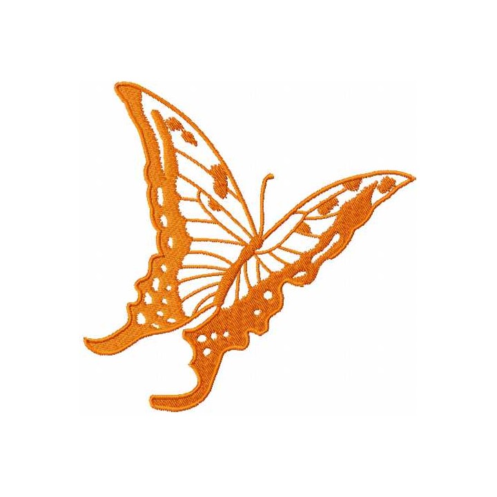 Orange butterfly embroidery design - Embroidery Design