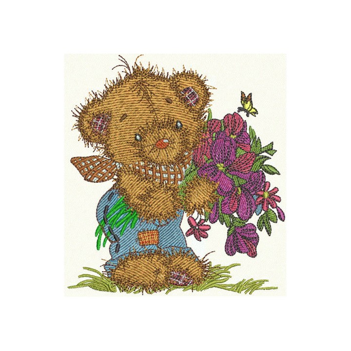Teddy's bouquet 6 embroidery design - Embroidery Design