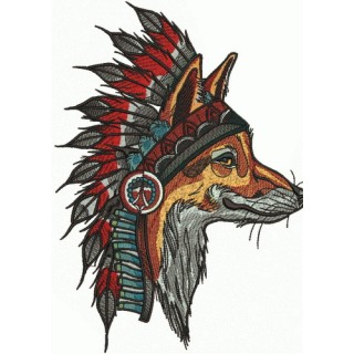 Indian fox 3 embroidery design - Embroidery Design