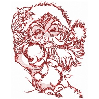 Old kind Santa 2 embroidery design - Embroidery Design