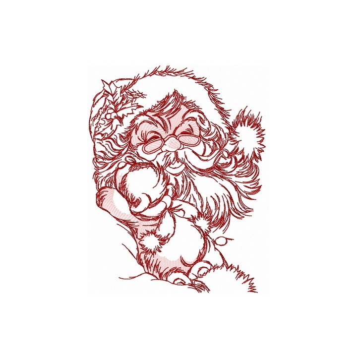 Old kind Santa 2 embroidery design - Embroidery Design