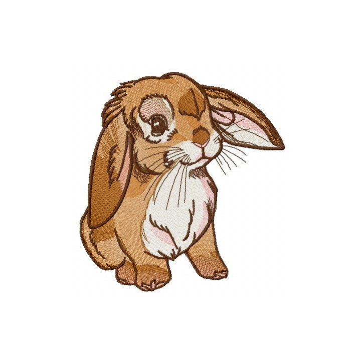Lop-eared bunny 4 embroidery design - Embroidery Design