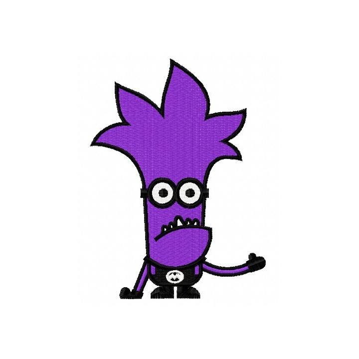 Purple Minion 4 embroidery design - Embroidery Design
