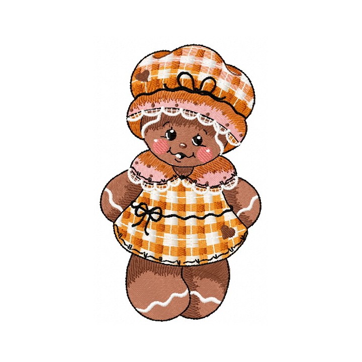 Gingerbread granny embroidery design - Embroidery Design