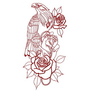 Tamed eagle 2 embroidery design - Embroidery Design
