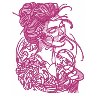 Hot midday 2 embroidery design - Embroidery Design