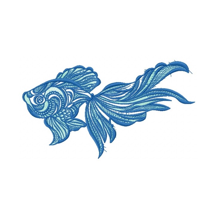 Mosaic fish 7 embroidery design - Embroidery Design