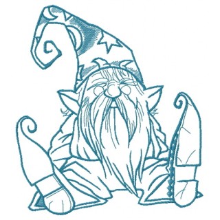 Tiny wizard 2 embroidery design - Embroidery Design