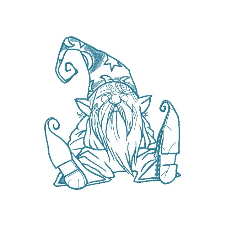 Tiny wizard 2 embroidery design - Embroidery Design