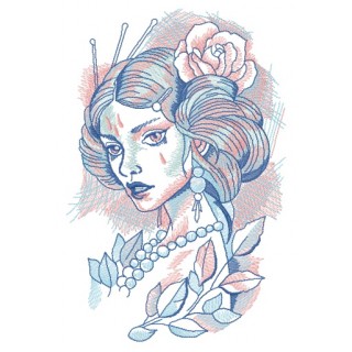Weeping Femme embroidery design - Embroidery Design