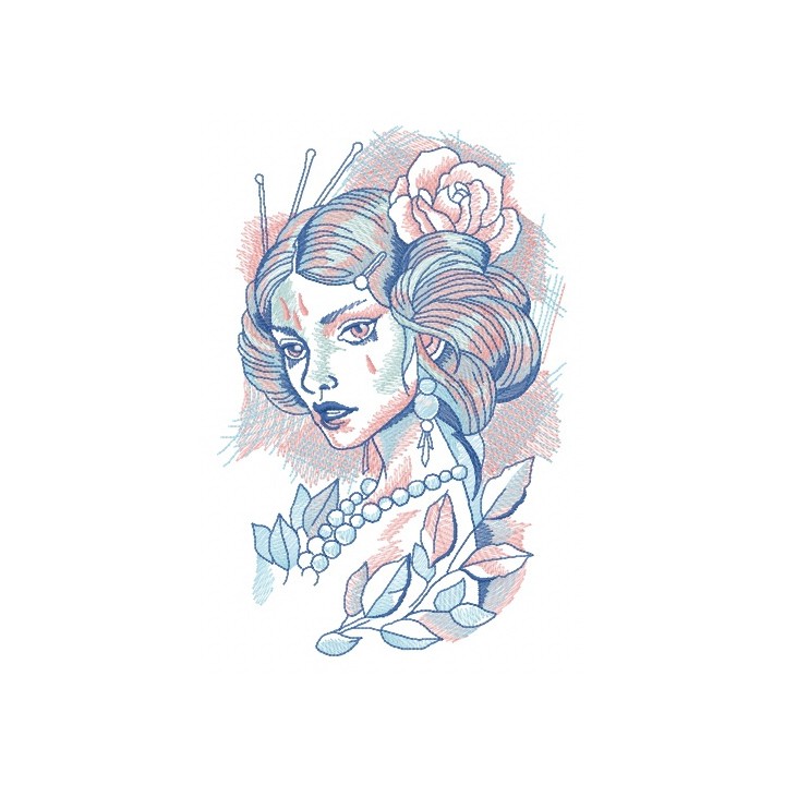 Weeping Femme embroidery design - Embroidery Design