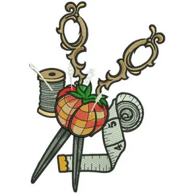 Preview of the Tailor's Helpers embroidery design featuring creative patterns for crafting and sewing projects.