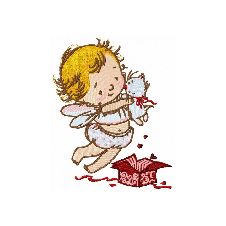 Baby cupid 5 embroidery design - Embroidery Design