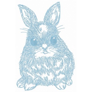 Fluffy bunny 2 embroidery design - Embroidery Design