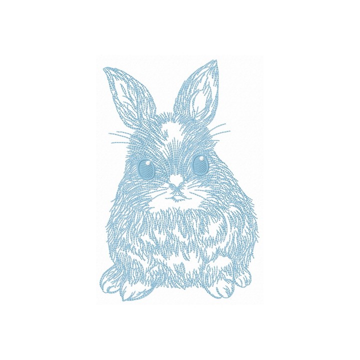 Fluffy bunny 2 embroidery design - Embroidery Design