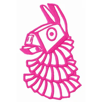 Funny pinata embroidery design featuring a vibrant Fortnite theme, perfect for adding a playful touch to your projects.