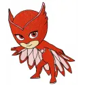 Owlette embroidery design from PJ Masks showcased in vibrant colors, ideal for stitching on t-shirts or hoodies.