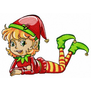 Christmas elf 8 embroidery design - Embroidery Design