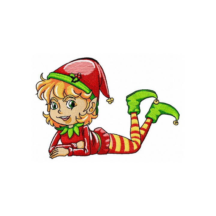 Christmas elf 8 embroidery design - Embroidery Design