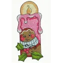 Preview of Gingerbread Man 2 embroidery design, a delightful stitched motif perfect for holiday projects.