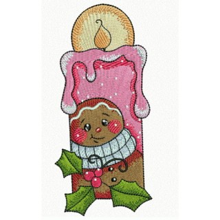 Gingerbread man 2 embroidery design - Embroidery Design