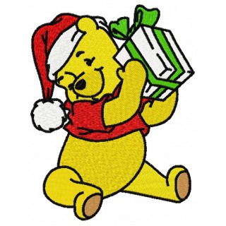 Winnie's present embroidery design - Embroidery Design