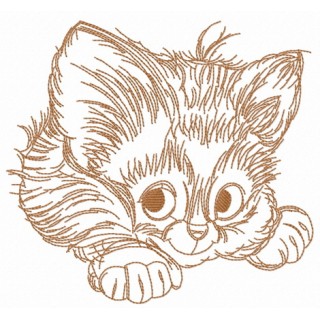 Adorable kitten 6 embroidery design - Embroidery Design