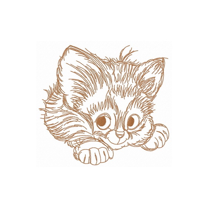 Adorable kitten 6 embroidery design - Embroidery Design