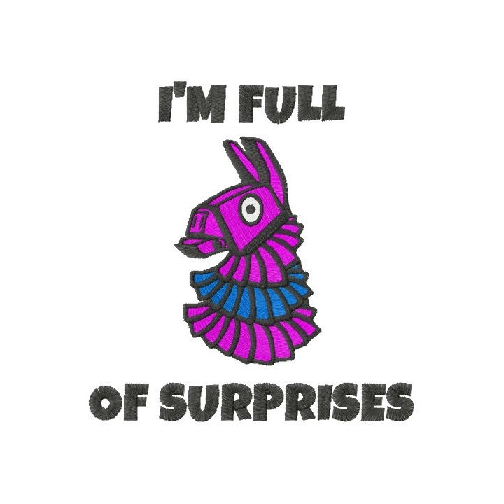 I'm full of surprises embroidery design - Embroidery Design