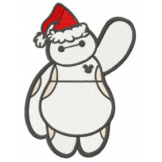 Merry Christmas Baymax embroidery design - Embroidery Design