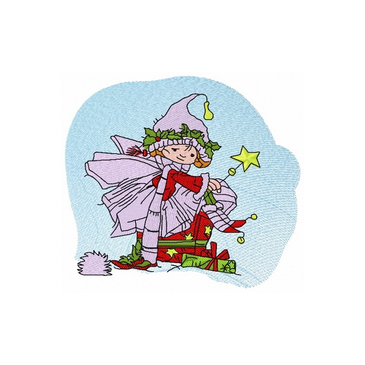 Christmas elf 5 embroidery design - Embroidery Design