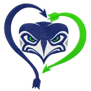 Blitz heart embroidery design