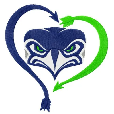 Blitz heart embroidery design